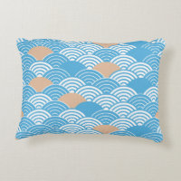 Modern Japanese Seigaiha Waves & Rising Sun