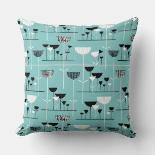 Modern Jazz - Light Blue 80C6C6 Cushion