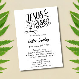 Modern Jesus Has Risen Church Easter Sunday Invitation
