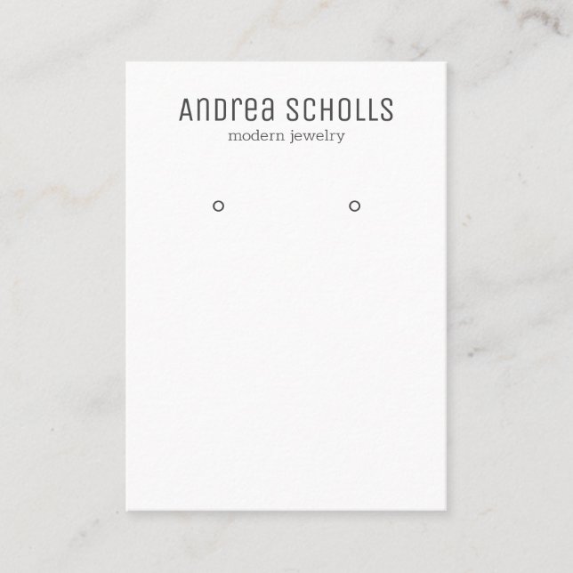 Modern Jewellery  Earring Display Business Card (Front)