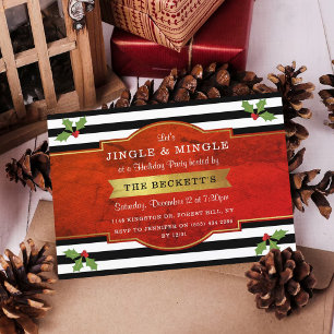 Modern Jingle & Mingle Holiday Party Invitation