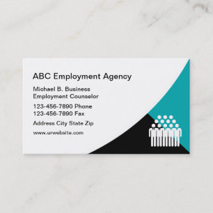 Modern Job Agency Business Cards