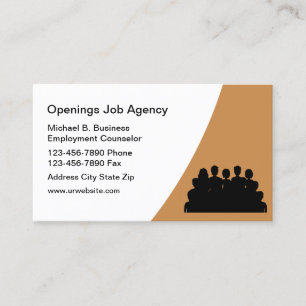 Modern Job Agency Services Business Cards