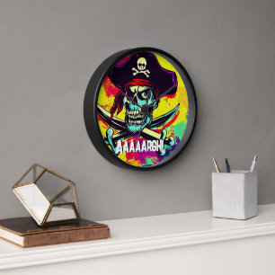 Modern Jolly Roger Clock