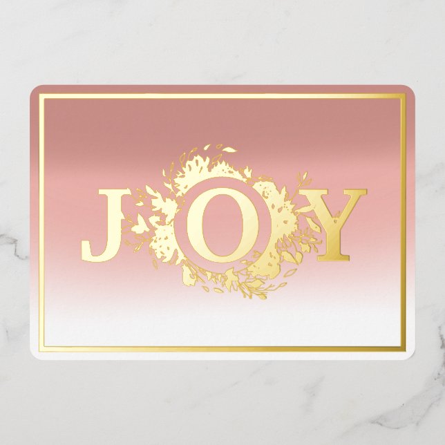 Modern Joy Gold Christmas Photo   (Front)