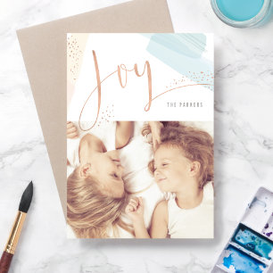 Modern Joy Holiday Photo Card