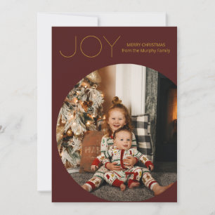 Modern Joy Minimalist Christmas Holiday Card