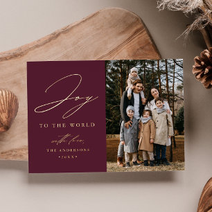 Modern Joy to the World Plum Purple Photo