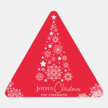 Modern Joyful Bold Red Christmas Tree 