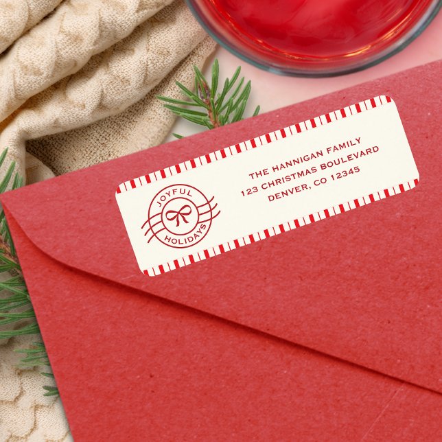 Modern Joyful Holidays Red Bow (Creator Uploaded)