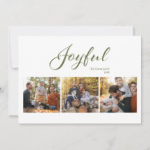 Modern Joyful Script 3 Photo Family