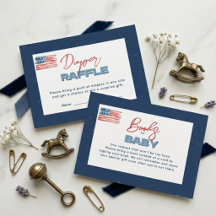 Modern July 4th Watercolor Flag Baby Shower