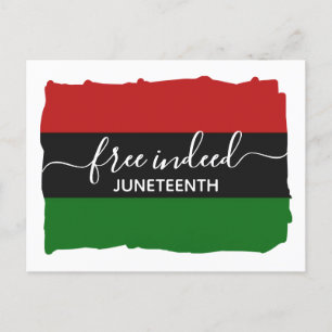 Modern JUNETEENTH Free Indeed Postcard