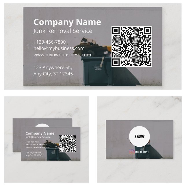 Modern Junk Removal Business Card (Modern Junk Removal Business Card
)