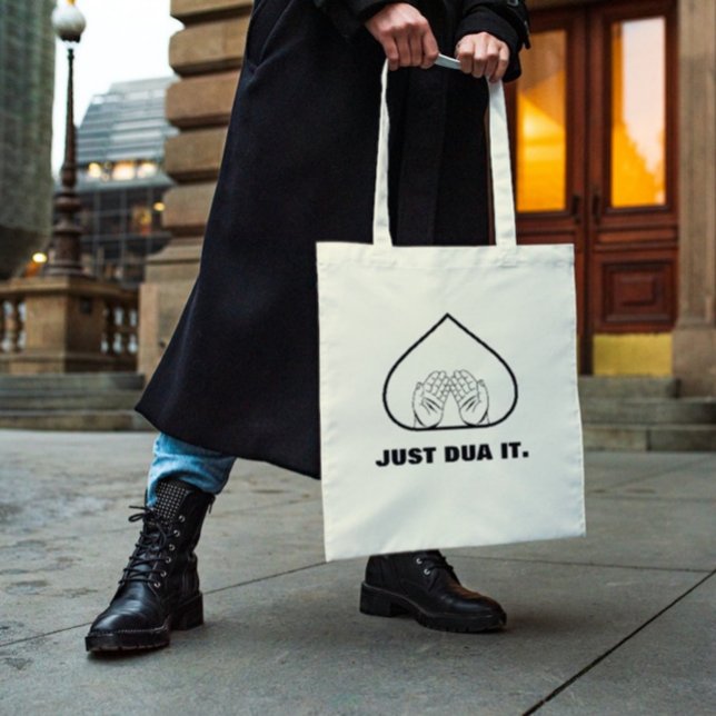 Modern Just Dua It Muslim Islamic Pun Tote Bag (Creator Uploaded)