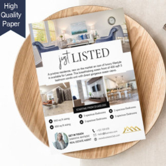 Modern Just Listed Real Estate Flyer