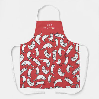 Modern Kawaii Funny Cute Cats Pattern Apron