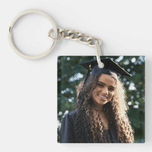 Modern Keepsake Graduate Photo Key Ring