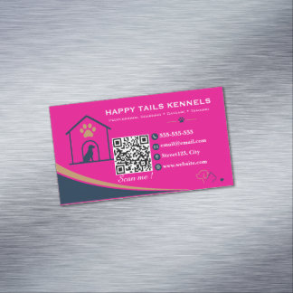 Modern Kennel QR Code Magnetic Business Card