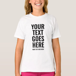 Modern Kids Girls Best Big Font Black White T-Shirt