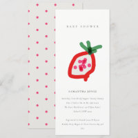 Modern Kids Hand Drawn Dragon Fruit Baby Shower