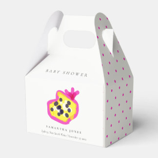 Modern Kids Hand Drawn Passion Fruit Baby Shower Favour Box