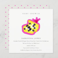 Modern Kids Hand Drawn Passion Fruit Baby Shower