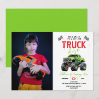 Modern Kids Monster Truck Birthday Party