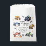 Modern Kids Monster Trucks Birthday Party Favour Bags<br><div class="desc">Attention all little party animals! Get ready to rev up the fun with our 'BOOM,  CLASH ITS A MONSTER TRUCK BASH' Birthday Kids Monster Car Trucks thank you favour bag. Adorned with adorable and vibrant monster car trucks,  this modern typography script thanking you for joining in on the celebration.</div>