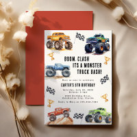 Modern Kids Monster Trucks Birthday Party