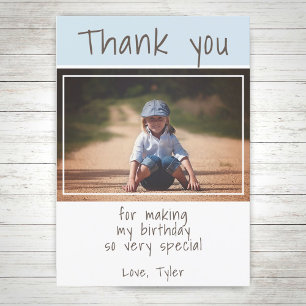 Modern Kids Photo Thank you Card
