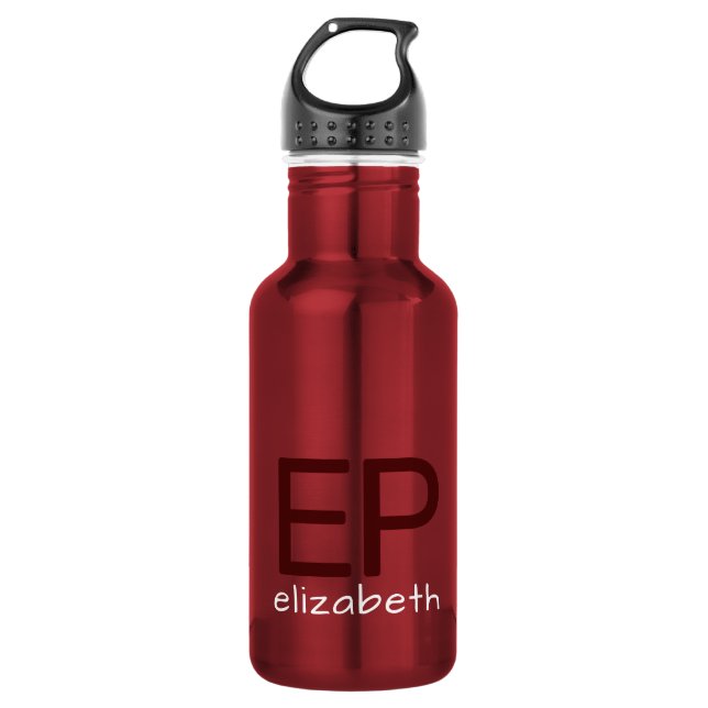 Modern Kids Red White Personalised Small  532 Ml Water Bottle (Front)