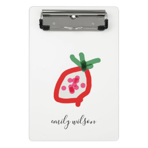 Modern Kids School Teacher Hand Drawn Dragon Fruit Mini Clipboard