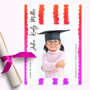 Modern Kindergarten Photo Class of 2026 Graduation Announcement