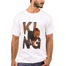 Modern King Lion Graphic T-Shirt - Bold Typography