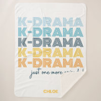 Modern Korean Drama Watching Blanket Large Sherpa