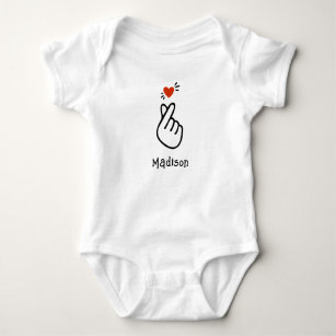 Modern Korean Love Symbol Baby Bodysuit