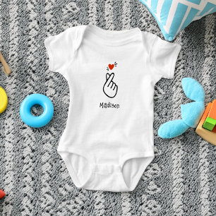 Modern Korean Love Symbol Baby Bodysuit