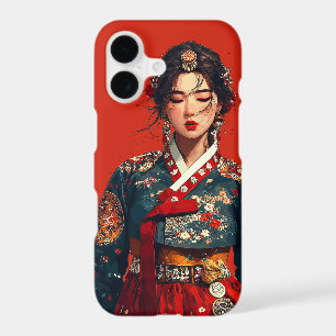 Modern Korean Woman in Hanbok Portrait