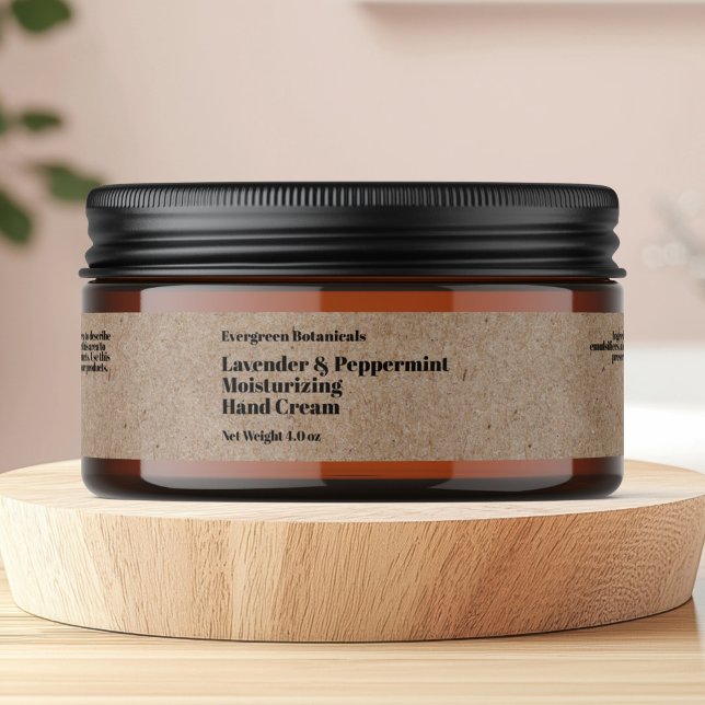 Modern kraft cosmetics jar label 1 x 7.25 (Creator Uploaded)