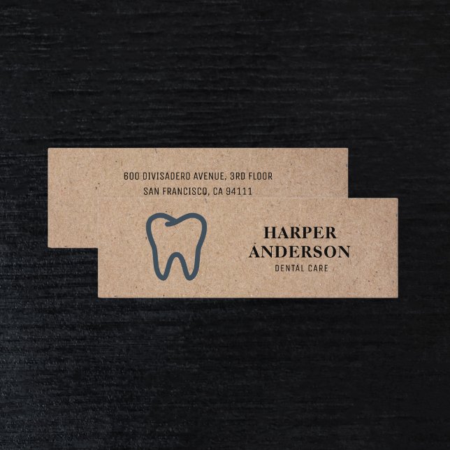 Modern Kraft Dental Mini  Business Card (Creator Uploaded)