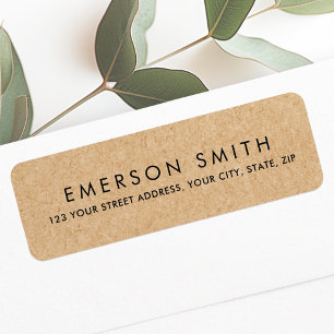 Modern Kraft paper look return address