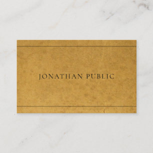 Modern Kraft Paper Look Sophisticated Design Business Card