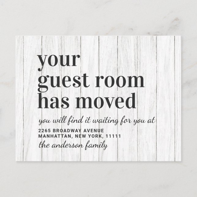 Modern Kraft Paper New Address Moving Announcement Postcard (Front)