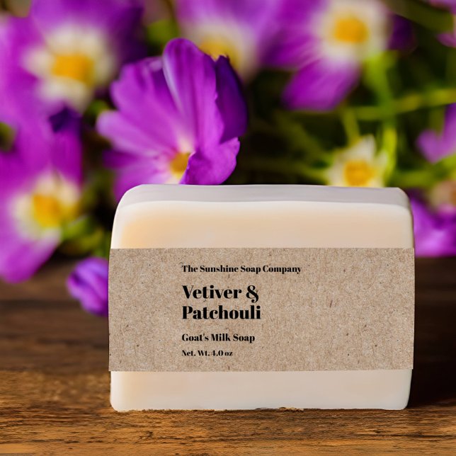 Modern Kraft Paper Style Soap Belly Band Invitation Belly Band (Creator Uploaded)