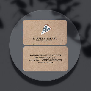 Modern Kraft  Sweets Bakery Professional Business  Business Card