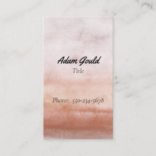 Modern Kraft Tan Watercolor Gradient Business Card