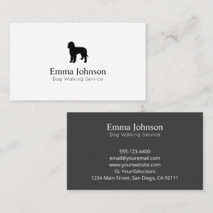 Modern Labradoodle logo Dog Walking Business Card