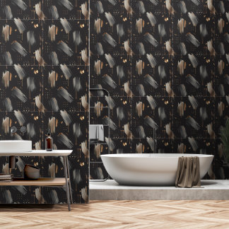 Modern Labyrinth (Metallic Paint) Luxury Wallpaper