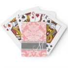 Modern Lace Damask Pattern - Coral and Grey